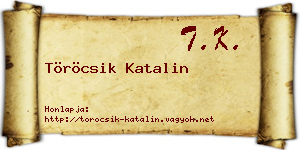 Töröcsik Katalin névjegykártya