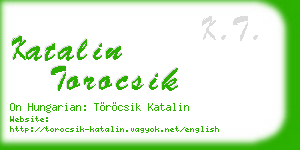 katalin torocsik business card